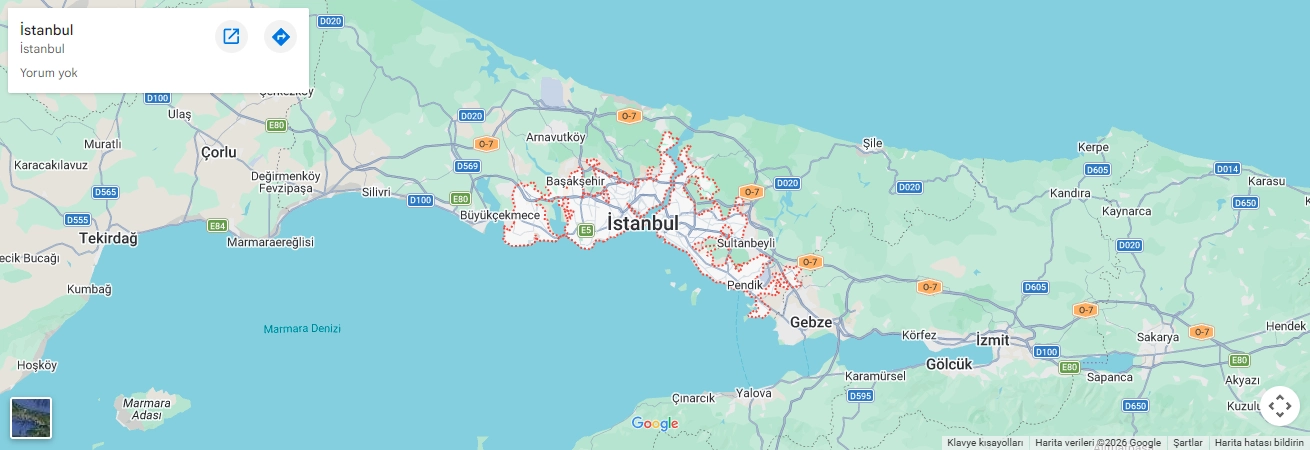 İstanbul Kombi Servisi Hizmet Haritası